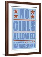 No Girls Allowed-John W Golden-Framed Giclee Print