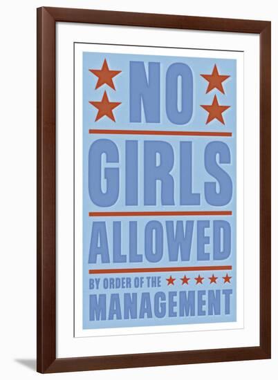 No Girls Allowed-John W Golden-Framed Giclee Print