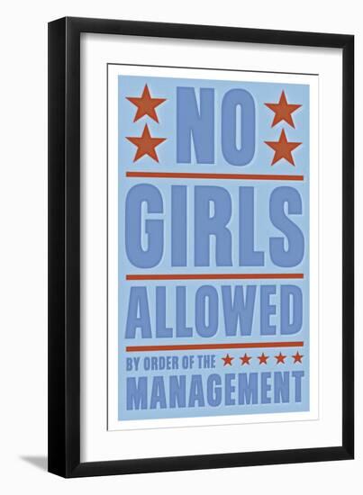 No Girls Allowed-John W Golden-Framed Giclee Print