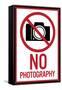 No graphy Plastic Sign-null-Framed Stretched Canvas