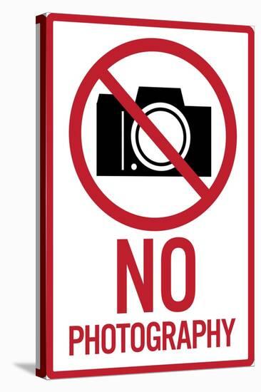 No graphy Plastic Sign-null-Stretched Canvas