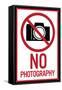 No graphy Plastic Sign-null-Framed Stretched Canvas