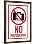 No graphy Plastic Sign-null-Framed Art Print