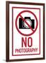 No graphy Plastic Sign-null-Framed Art Print