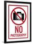 No graphy Plastic Sign-null-Framed Art Print