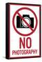 No graphy Plastic Sign-null-Framed Stretched Canvas