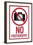 No graphy Plastic Sign-null-Framed Art Print