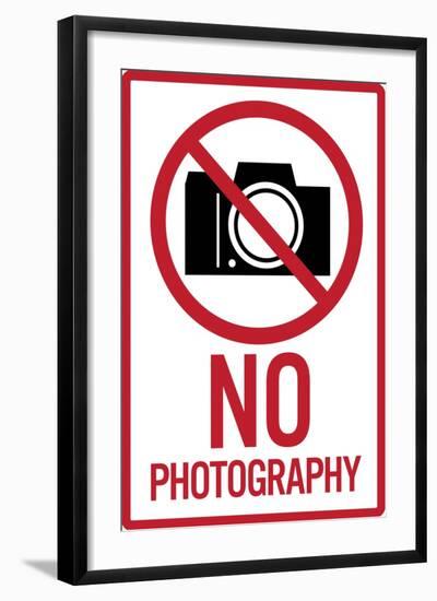 No graphy Plastic Sign-null-Framed Art Print