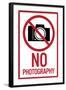 No graphy Plastic Sign-null-Framed Art Print