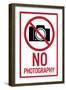 No graphy Plastic Sign-null-Framed Art Print