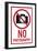 No graphy Plastic Sign-null-Framed Art Print