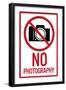 No graphy Plastic Sign-null-Framed Art Print