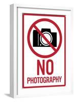 No graphy Plastic Sign-null-Framed Art Print