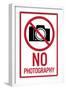 No graphy Plastic Sign-null-Framed Art Print