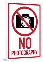 No graphy Plastic Sign-null-Framed Art Print