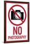 No graphy Plastic Sign-null-Framed Art Print