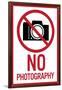 No graphy Plastic Sign-null-Framed Art Print