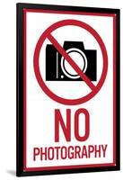 No graphy Plastic Sign-null-Framed Art Print