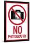 No graphy Plastic Sign-null-Framed Art Print