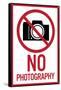 No graphy Plastic Sign-null-Framed Stretched Canvas