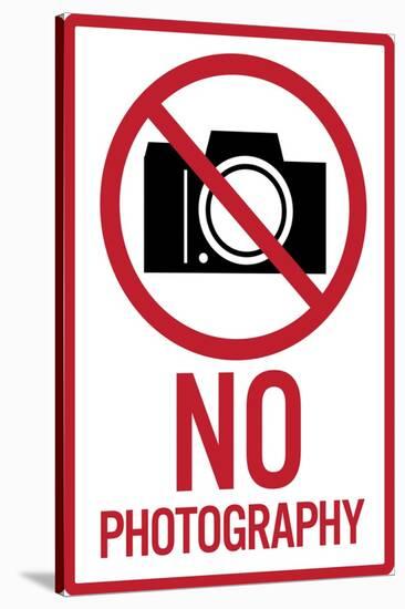 No graphy Plastic Sign-null-Stretched Canvas