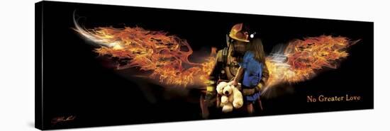 No Greater Love Fireman Rescue-Jason Bullard-Stretched Canvas