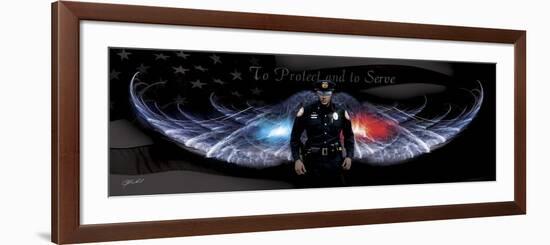 No Greater Love Police to Protect and to Serve-Jason Bullard-Framed Giclee Print