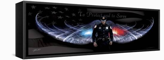 No Greater Love Police to Protect and to Serve-Jason Bullard-Framed Stretched Canvas