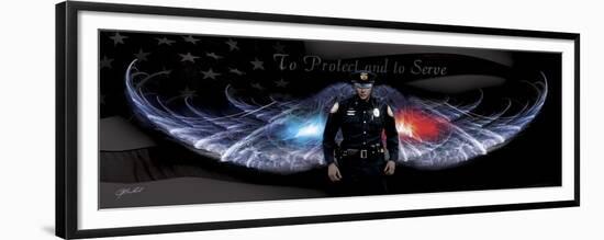 No Greater Love Police to Protect and to Serve-Jason Bullard-Framed Premium Giclee Print