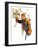 "'No Hunting',"October 28, 1939-Douglas Crockwell-Framed Giclee Print