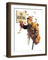 "'No Hunting',"October 28, 1939-Douglas Crockwell-Framed Premium Giclee Print