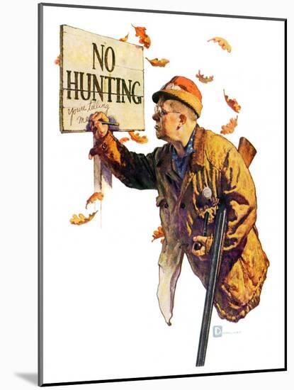 "'No Hunting',"October 28, 1939-Douglas Crockwell-Mounted Premium Giclee Print