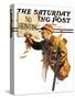 "'No Hunting'," Saturday Evening Post Cover, October 28, 1939-Douglas Crockwell-Stretched Canvas