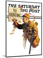 "'No Hunting'," Saturday Evening Post Cover, October 28, 1939-Douglas Crockwell-Mounted Giclee Print