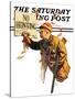 "'No Hunting'," Saturday Evening Post Cover, October 28, 1939-Douglas Crockwell-Stretched Canvas