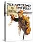 "'No Hunting'," Saturday Evening Post Cover, October 28, 1939-Douglas Crockwell-Stretched Canvas