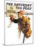 "'No Hunting'," Saturday Evening Post Cover, October 28, 1939-Douglas Crockwell-Mounted Giclee Print