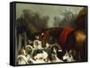 No Hunting Till the Weather Breaks-Edwin Henry Landseer-Framed Stretched Canvas
