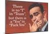 No I in Team But There's a You in F*ck You Funny Art Poster Print-null-Mounted Poster