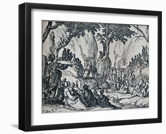 No. III. -St. John Preaching, 1635, (1924)-Jacques Callot-Framed Giclee Print