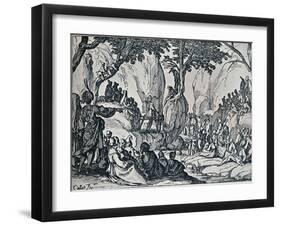 No. III. -St. John Preaching, 1635, (1924)-Jacques Callot-Framed Giclee Print