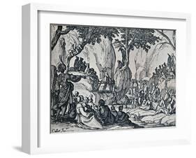 No. III. -St. John Preaching, 1635, (1924)-Jacques Callot-Framed Giclee Print