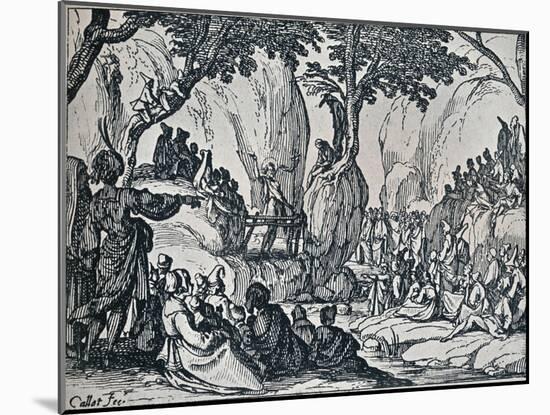 No. III. -St. John Preaching, 1635, (1924)-Jacques Callot-Mounted Giclee Print