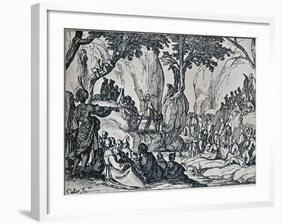 No. III. -St. John Preaching, 1635, (1924)-Jacques Callot-Framed Giclee Print