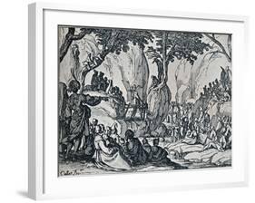 No. III. -St. John Preaching, 1635, (1924)-Jacques Callot-Framed Giclee Print