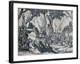 No. III. -St. John Preaching, 1635, (1924)-Jacques Callot-Framed Giclee Print