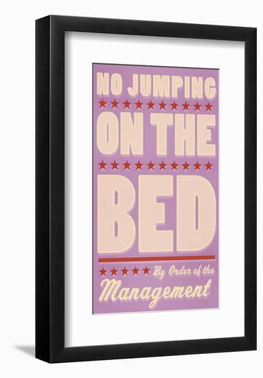 No Jumping on the Bed (pink)-John Golden-Framed Giclee Print