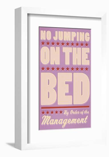 No Jumping on the Bed (pink)-John Golden-Framed Giclee Print