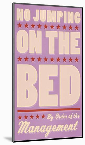 No Jumping on the Bed (pink)-John Golden-Mounted Giclee Print