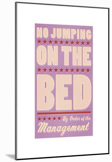 No Jumping on the Bed (pink)-John Golden-Mounted Print